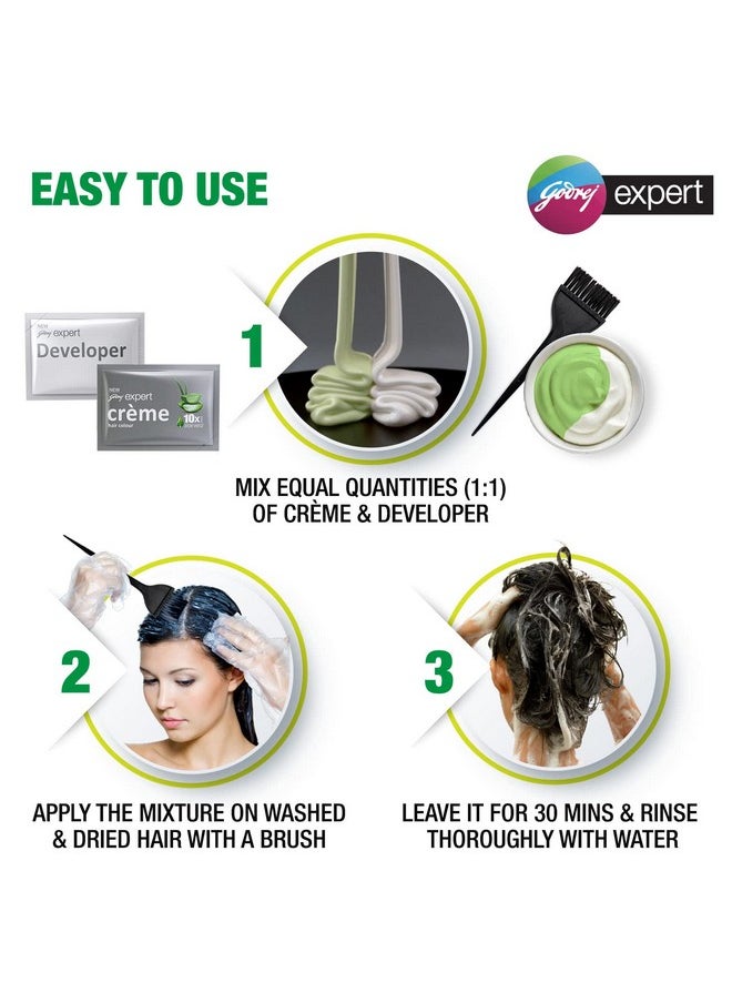 Godrej Expert - Rich Crème Hair Colour Shade Pack Of 4 (Natural Black) - Image 1