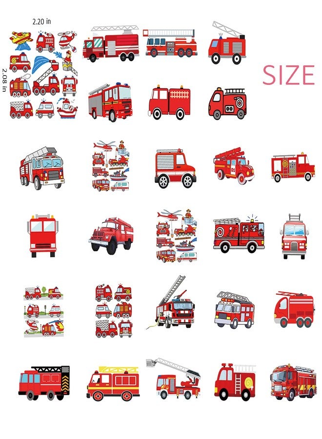BBPOOL Firetruck Stickers for Kids, 100PCS Vinyl Waterproof Stickers for Waterbottle Laptop Firefighter Party Favors Fire Truck Birthday Decorations for Boys Teens Girls - Image 2