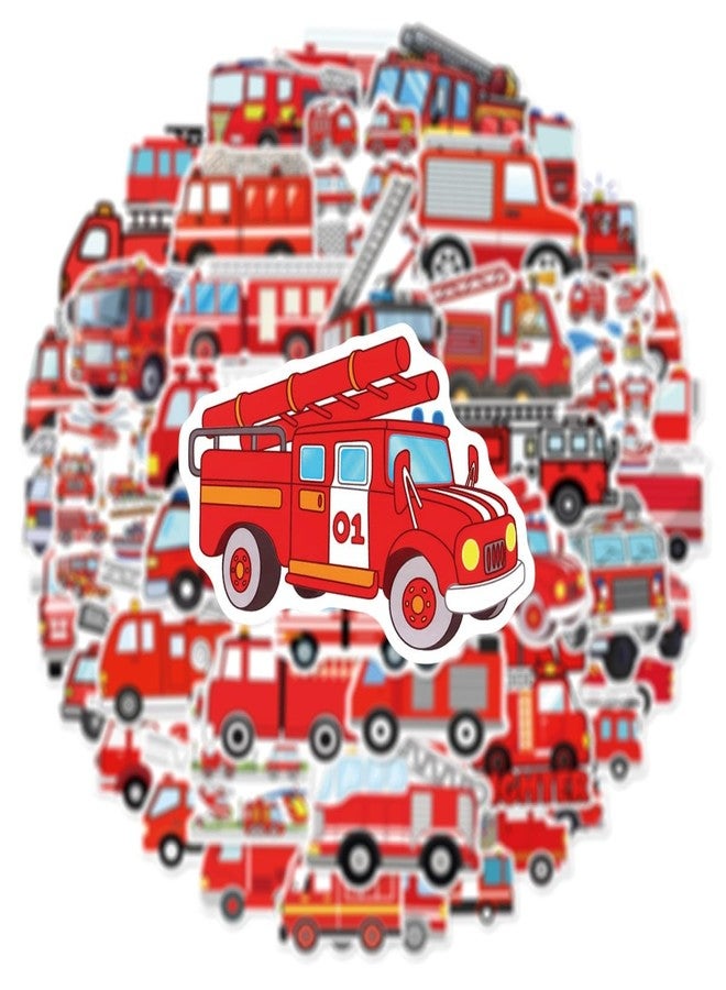 BBPOOL Firetruck Stickers for Kids, 100PCS Vinyl Waterproof Stickers for Waterbottle Laptop Firefighter Party Favors Fire Truck Birthday Decorations for Boys Teens Girls - Image 3
