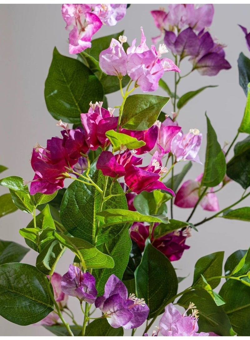 نبات محاكاة عالية الجودة Bougainvillea spectabilis Willd 180 سم غرفة المعيشة الداخلية نبات وعاء نبات شجرة الزهور الاصطناعية التقليدية الحيوية نبات شجرة الزهور الاصطناعية زينة الأرضية - Image 4