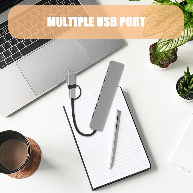 USB C Hub 7 في 1 محطة إرساء مع HDMI 4K نقل بيانات سريع تشغيل فوري - Image 5