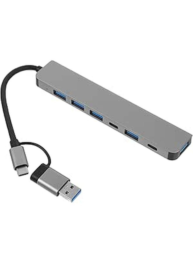 USB C Hub 7 في 1 محطة إرساء مع HDMI 4K نقل بيانات سريع تشغيل فوري - Image 1