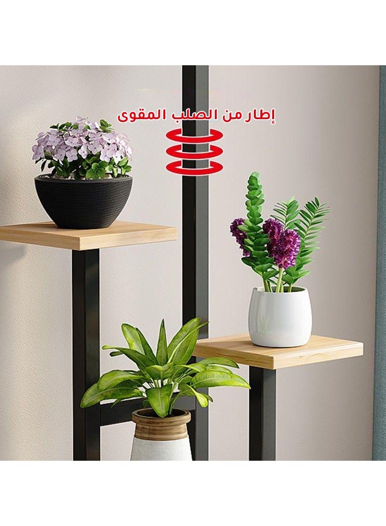 Generic Ladder Plant Holder Plant Stand 5 Tier Indoor Outdoor Flower Shelf for Multiple Plants Corner Tall Flower Holders for Patio Garden Living Room Balcony Bedroom,White  - Image 4