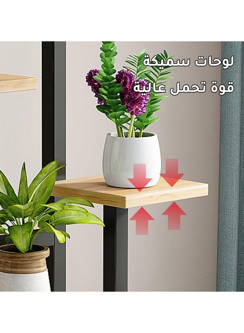 Generic Ladder Plant Holder Plant Stand 5 Tier Indoor Outdoor Flower Shelf for Multiple Plants Corner Tall Flower Holders for Patio Garden Living Room Balcony Bedroom,White  - Image 3
