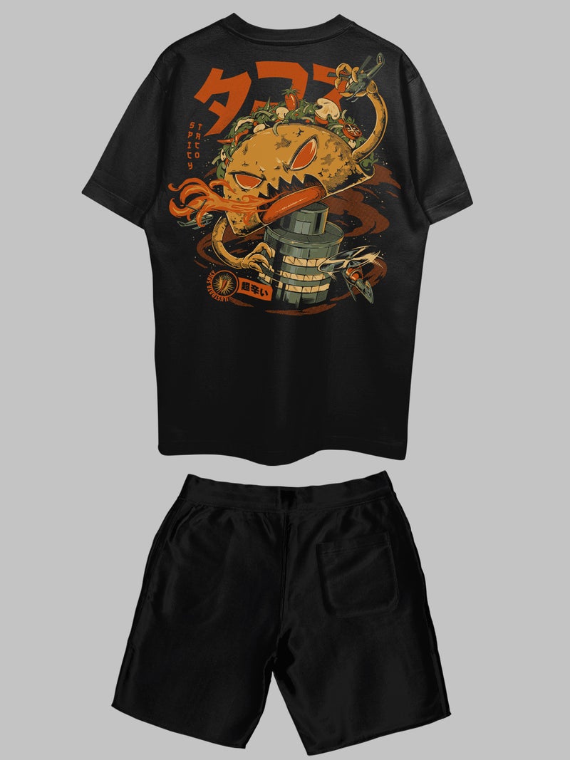 THREADCURRY Spicy Taco Printed Co-ord Set for Men & Women - Image 2