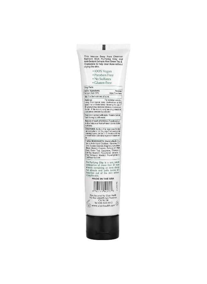 Zion Health Zion Health, Adama, Ancient Clay AcneMask, Deep Pore Cleanser , 4 fl oz (120 ml)  - Image 2
