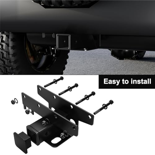 COZONY 2" Rear Bumper Trailer Tow Hitch Receiver Kit, for 2007-2018 Jeep Wrangler JK 4 Door & 2 Door Unlimited,Tow Hitch Accessories w/4-Pin Wiring Harness (Exclude JL Models) - Image 3