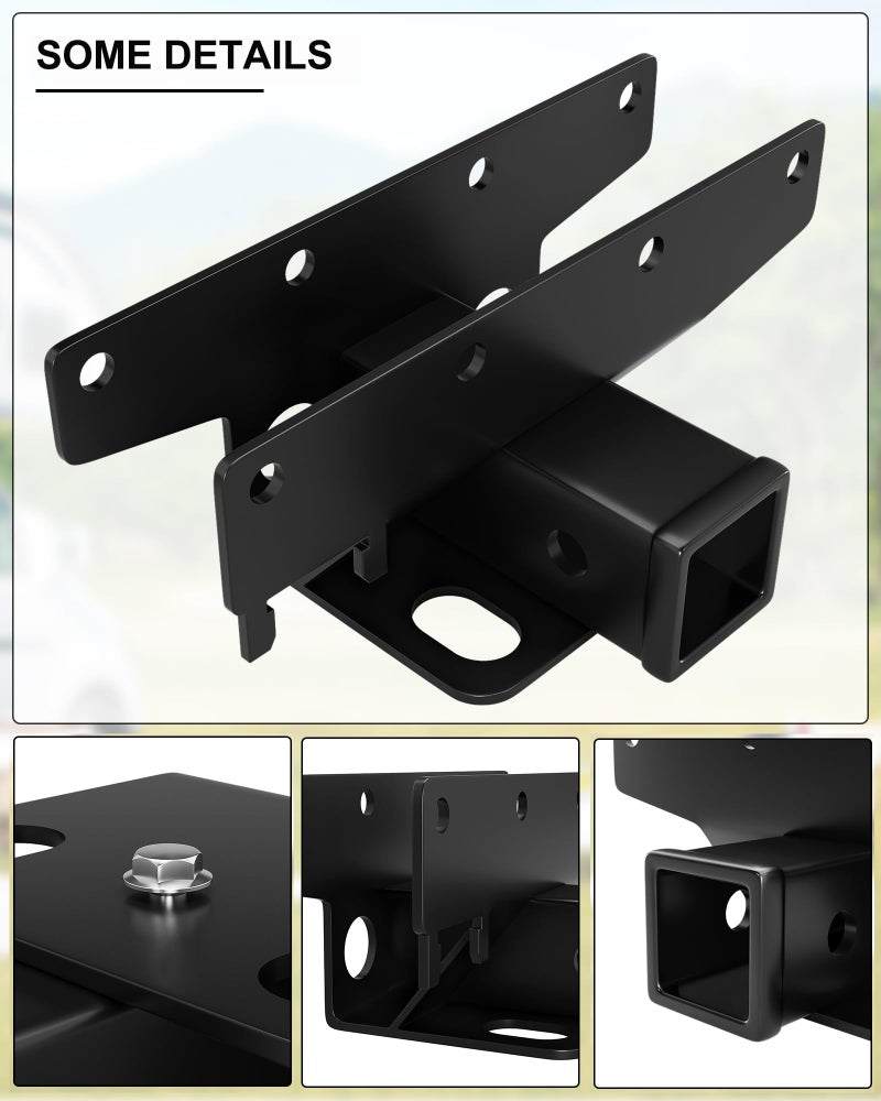 COZONY 2" Rear Bumper Trailer Tow Hitch Receiver Kit, for 2007-2018 Jeep Wrangler JK 4 Door & 2 Door Unlimited,Tow Hitch Accessories w/4-Pin Wiring Harness (Exclude JL Models) - Image 2