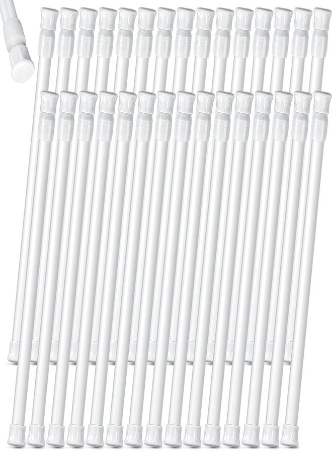 Ripeng 30 Pack Tension Rod Bulk Adjustable 28 to 48 Inch Spring Shower Curtain Rods Expandable White RV Tension Bars Cupboard Bars No Punching for Windows Bathroom Bedroom Kitchen Closet Wardrobes - Image 1