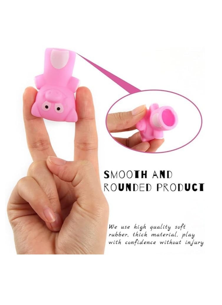Generic - Set Of 5 Silicone Finger Puppets for Children and Babies, Animals Shape Bath Toy, Hand Puppet Stories Cute Small Dolls Rubber Bath Toy Gift for Children (Giraffe-Monkey-Horse-Tiger-Elephant) - Image 1