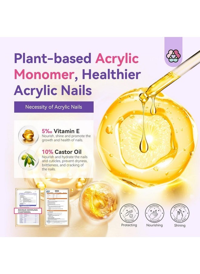 Saviland Ema Odorless Monomer Acrylic Liquid: 4 Oz Acrylic Nail Monomer For Acrylic Powder, Premium Acrylic Nail Brush Nail Primer Top Gel, Acrylic Nail Kit For Manicurist  - Image 3