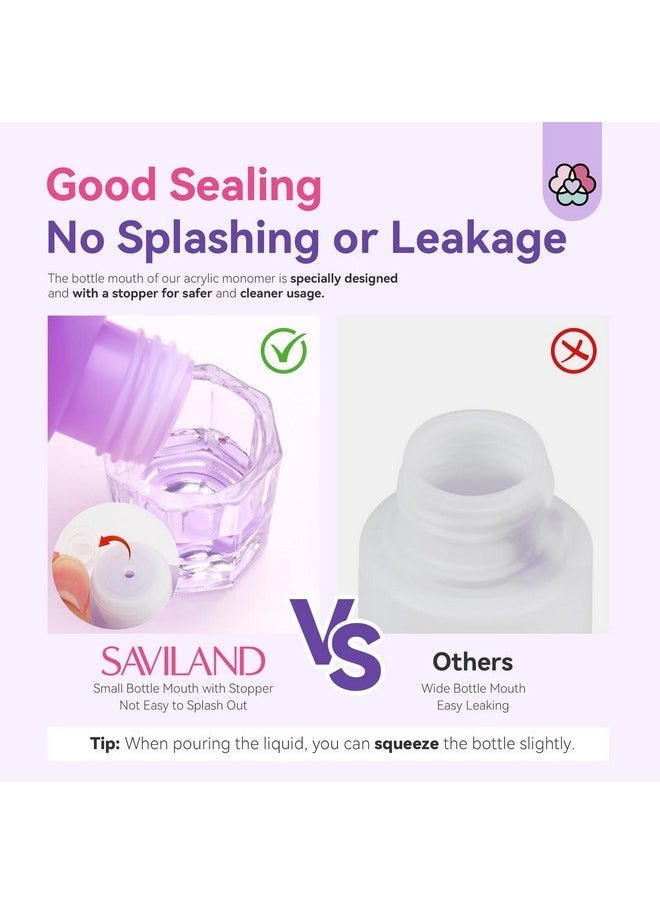 Saviland Ema Odorless Monomer Acrylic Liquid: 4 Oz Acrylic Nail Monomer For Acrylic Powder, Premium Acrylic Nail Brush Nail Primer Top Gel, Acrylic Nail Kit For Manicurist  - Image 5