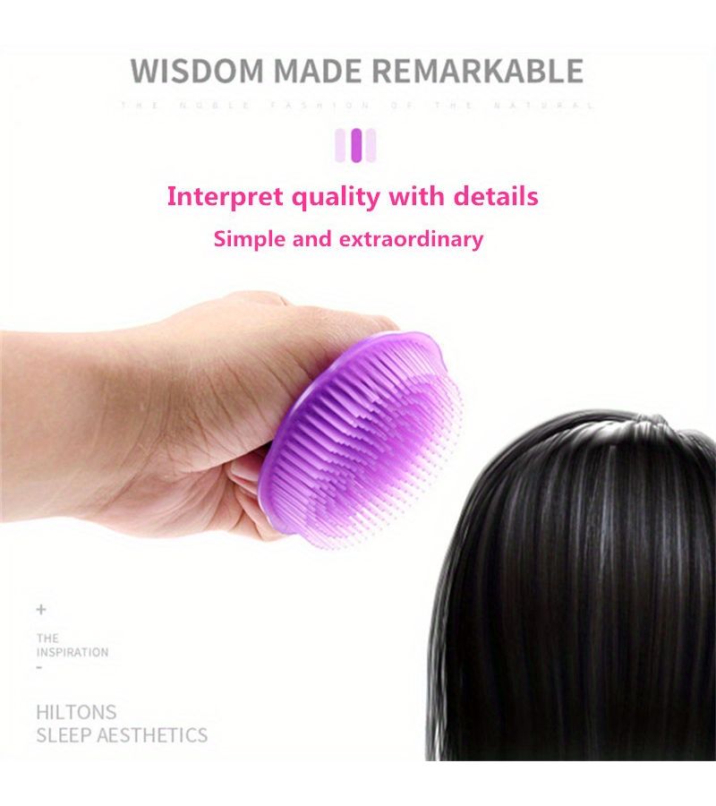 Scalp Massage Shampoo Brush Soft Gentle Comb Random Color For All Hair Types - Image 5