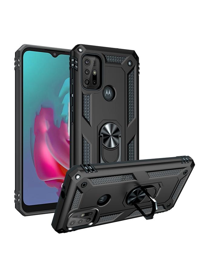 اس-توب جراب لهاتف Motorola Moto G10 / G30 مصنوع من مادة TPU + PC المقاومة للصدمات مع حامل دوار 360 درجة - Image 1