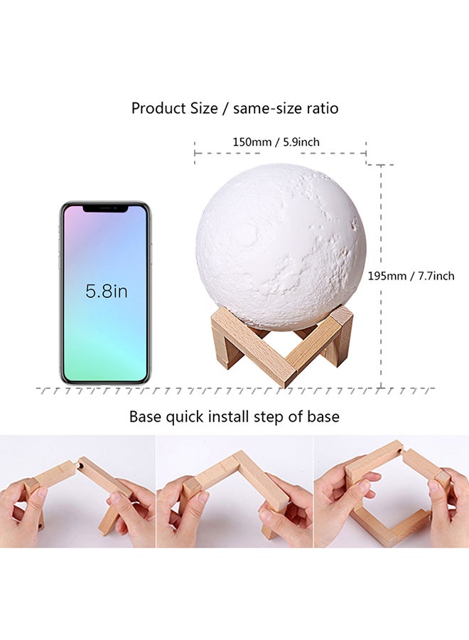 3D Printing Moon Light Night Lamp Multicolour - Image 2