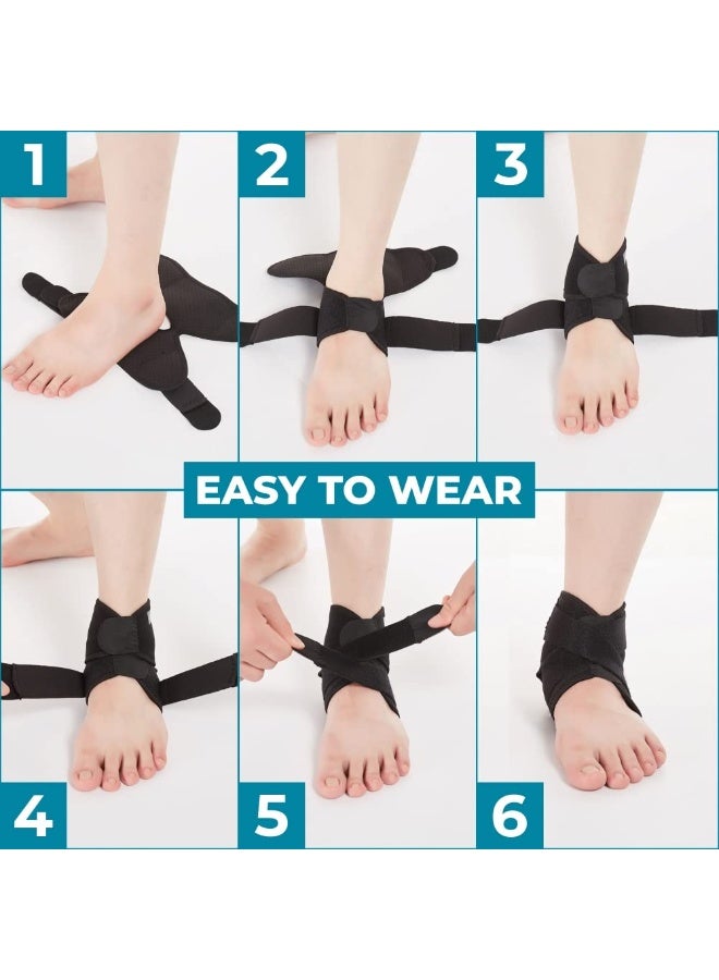 Bodyprox Ankle Support Brace, Breathable Neoprene Sleeve, Free size, Adjustable Wrap! - Image 4