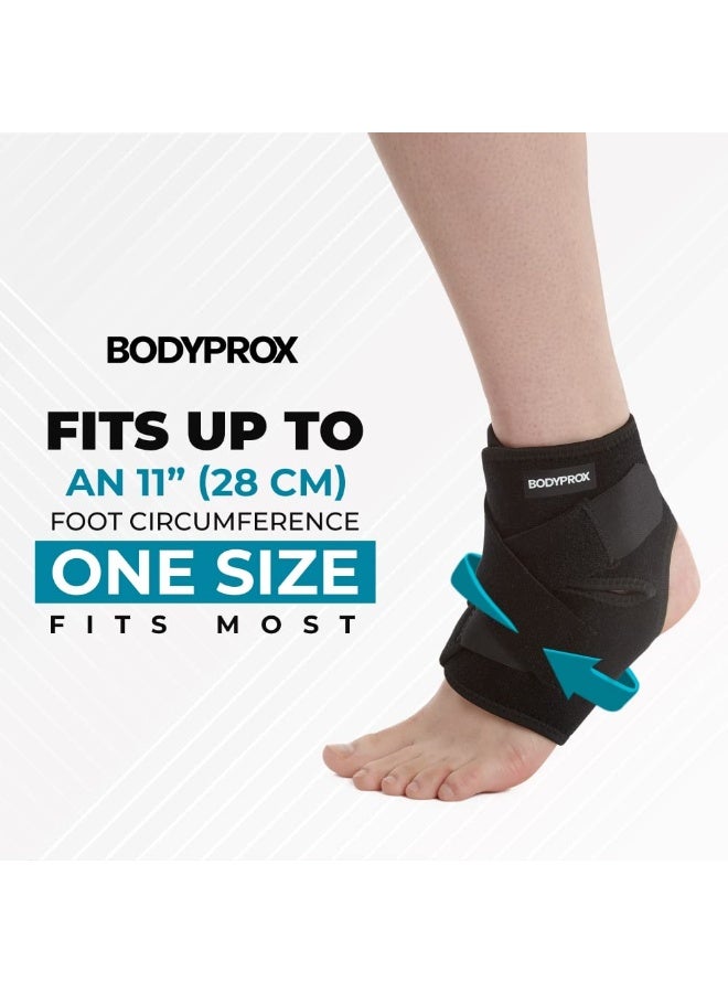 Bodyprox Ankle Support Brace, Breathable Neoprene Sleeve, Free size, Adjustable Wrap! - Image 5