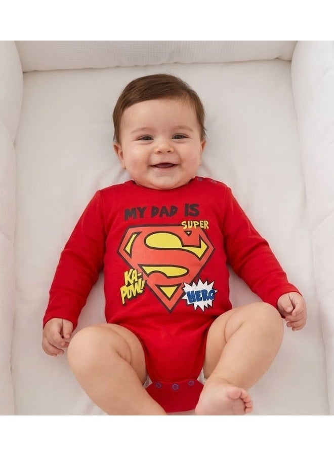 SUPERMAN Baby Bodysuit Long Sleeves By Kids TV - Image 3