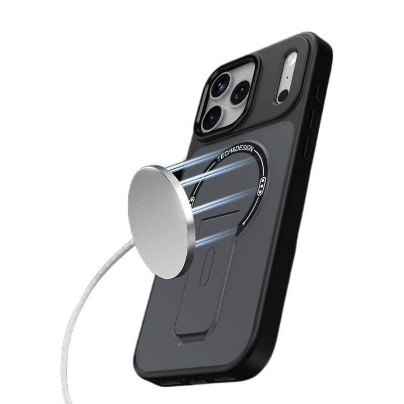 غطاء MagSafe بTPU + PC باللون Desert مغناطيسي بوظيفة حامل من مادة TPU لـ iPhone 14 / 14 Plus / 14 Pro / 14 Pro Max مع مغناطيس قوي وحامل قائم مع مقاوم للصدمات مع حماية من السقوط - Image 4