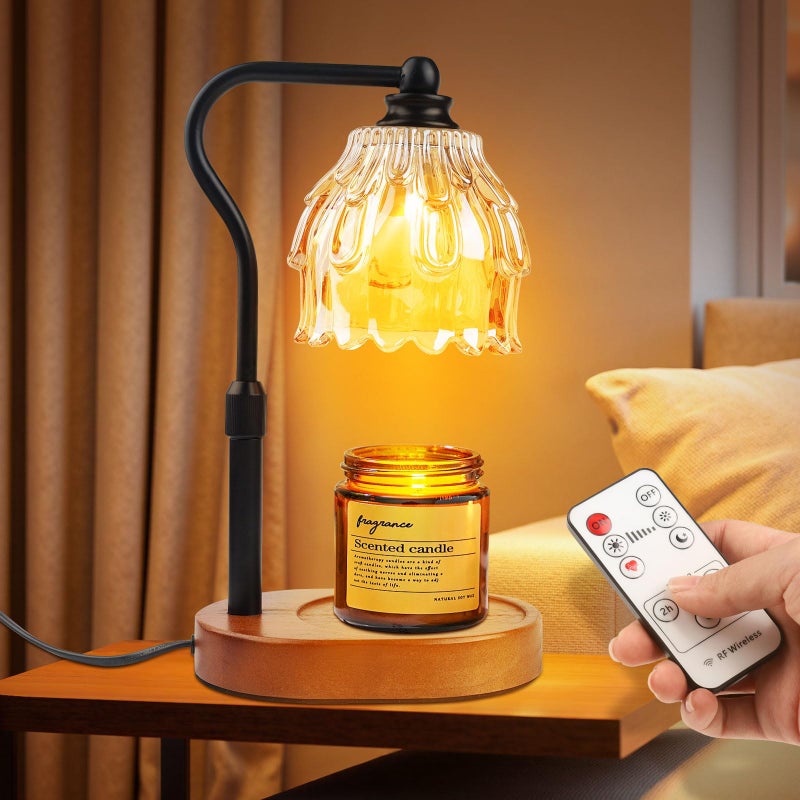 Fitrobust Candle Warmer Lamp with Timer and Wireless Remote Control, Dimmable Candle Warmer for Jar Candles, Height Adjustable Wax Melts Warmer, House Warming Gifts New Home Decor, Gifts for Women Mom(2 Pack) - Image 1