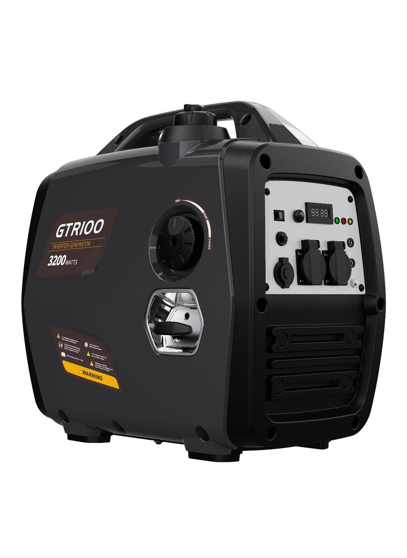 GREEN LION Gasoline Inverter Generator GTR100 3500W / Electric/Recoil Start / Low Noise / Low Fuel Consumption/ 4-Stroke Engine / 600ml Oil Capacity - Black  - Image 2