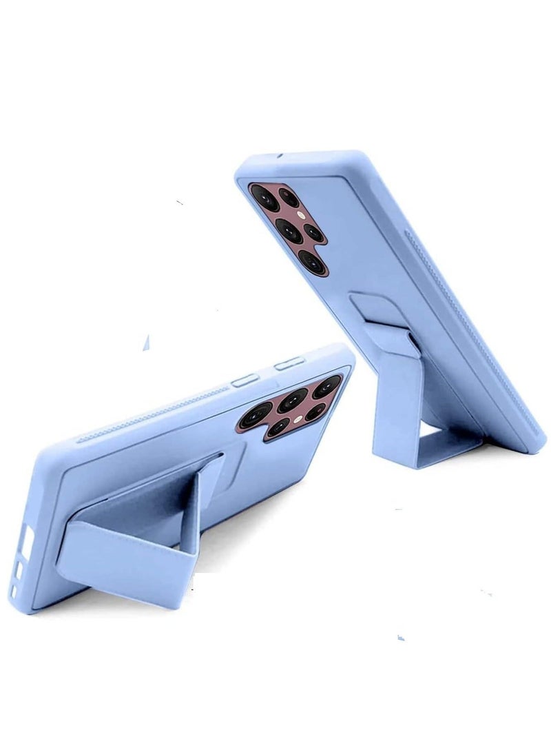 MUNTAQI Samsung Galaxy S24 Ultra Case Cover Magnetic Car Mount Kickstand & Holder, Premium Silicone Vertical & Horizontal Hand Strap and Grip with Multi Stand for Samsung Galaxy S24 Ultra - Image 1