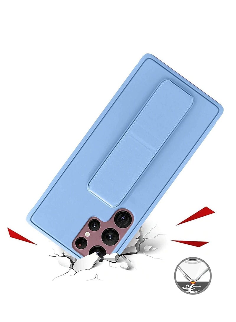 MUNTAQI Samsung Galaxy S24 Ultra Case Cover Magnetic Car Mount Kickstand & Holder, Premium Silicone Vertical & Horizontal Hand Strap and Grip with Multi Stand for Samsung Galaxy S24 Ultra - Image 3