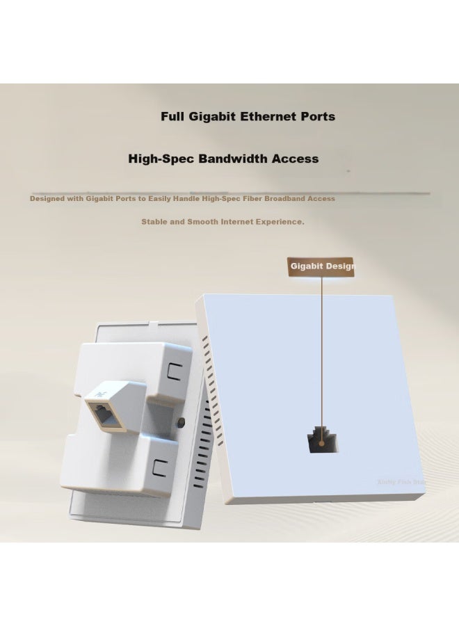 Volans Ax1500 Gigabit Dual-band Wifi6 Ap Panel Whole-home Wifi Home Commercial Wifi Socket Large Apartment Villa Hotel Poe Powered Ac Management Vp1502-w-ax - Image 1