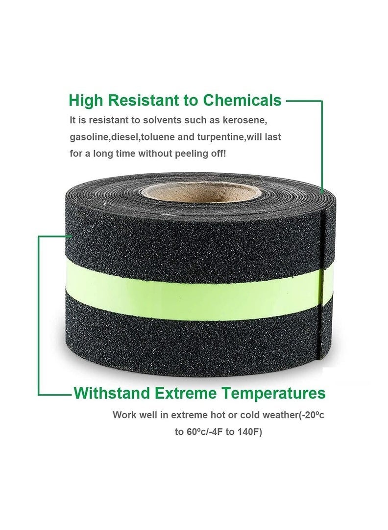 Auger Anti Slip Grip Tape Glowing in Dark, Non Slip Adhesive Stair Treads, 5cmx5m Heavy Duty Grit Anti Slip Tape for Stairs Outdoor Indoor, Waterproof Safety Non-Slip Traction Grip Tape to Tubs, Boats, Comfortable for Bare Feet - Image 3