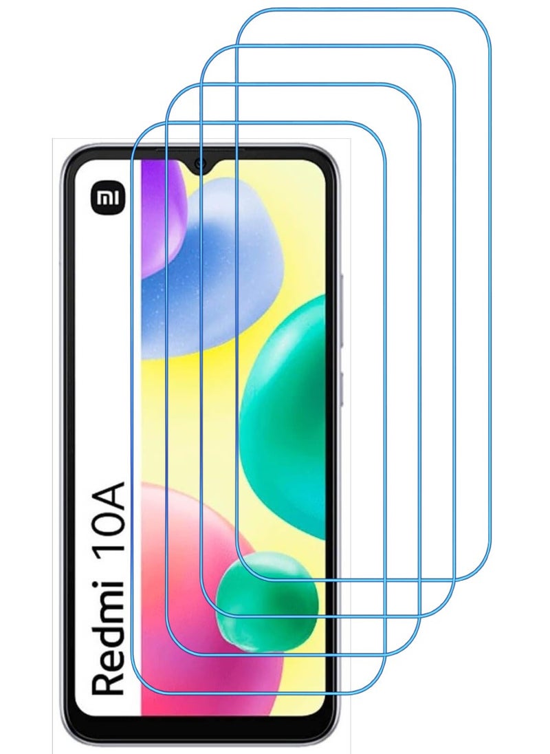 ACLIX 4 Pieces Antistatic ESD Dustproof Premium Quality High Definition Clear Tempered Glass Screen Protector Designed For Xiaomi Redmi 10A - Image 1
