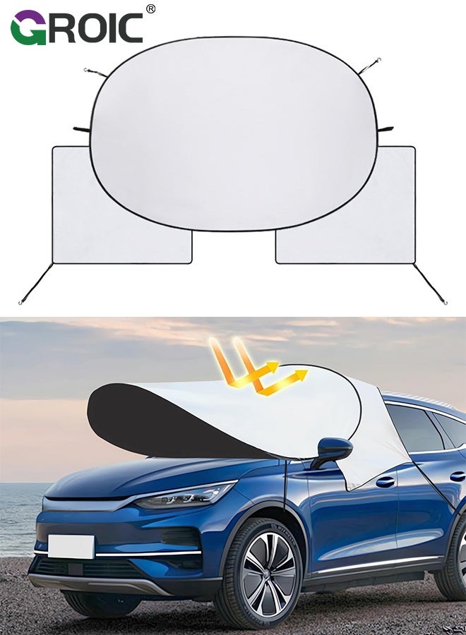 GROIC Car Sun Shade Umbrella,Cooling Car Windshield  Sun Shade Protect,Windshield Umbrella Sun Shade for Car,Portable Windshields Cover for Keeping The Cars Cool - Image 1