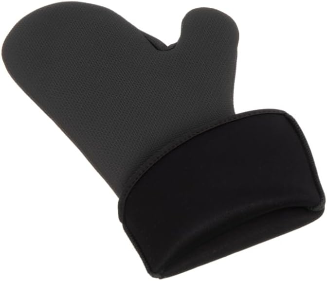 San Jamar UCMX17BK 17-Inch Textured Neoprene Oven Mitt with WebGuard - Black - Image 2