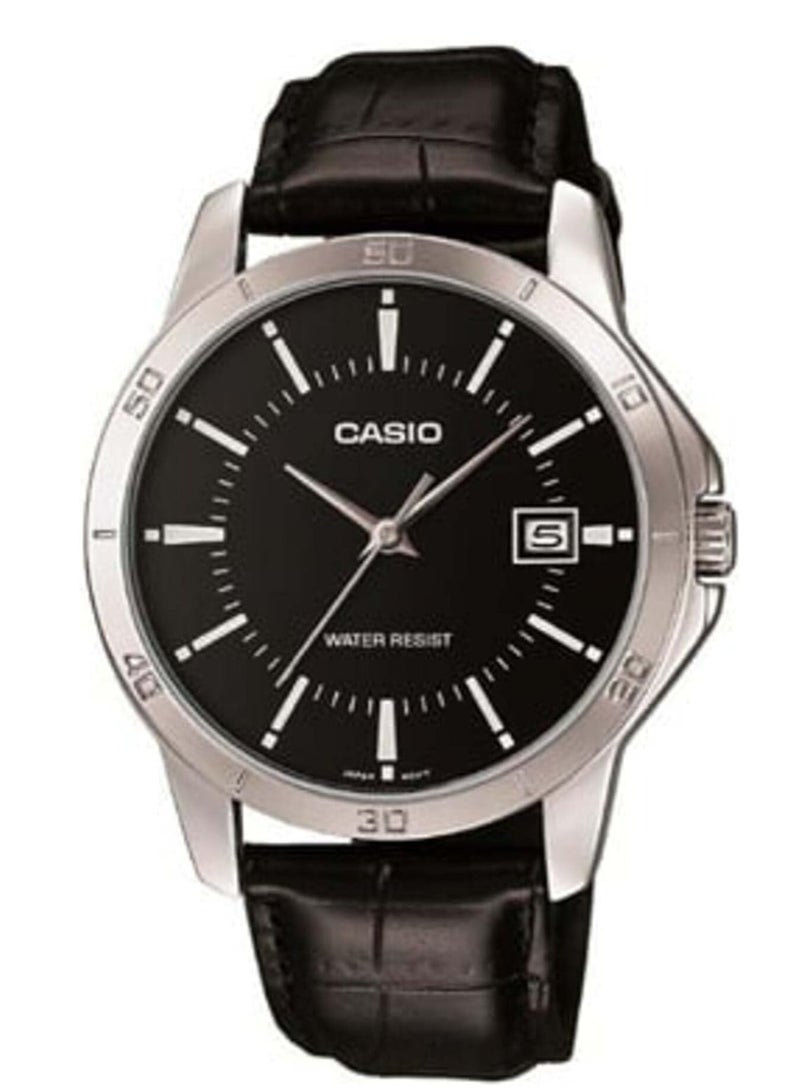 CASIO Men's Water Resistant Analog Watch MTP-V004L-1AUDF - 42 mm - Black - Image 1