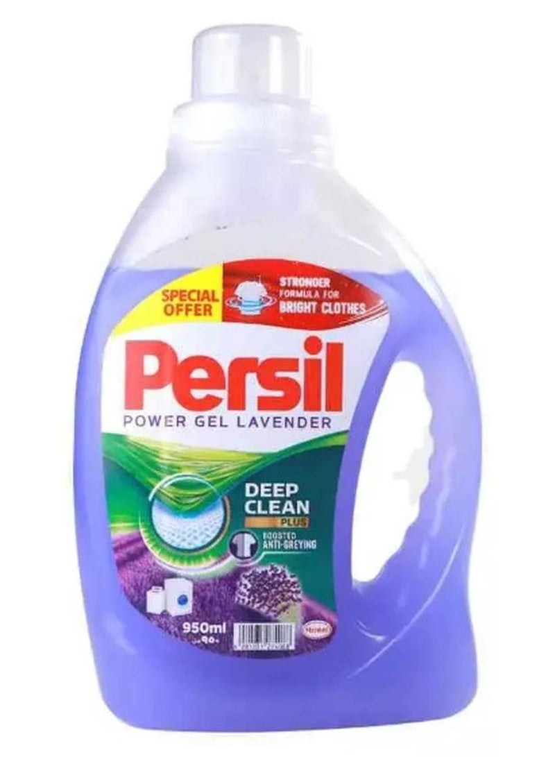 Persil Power Gel, Deep Clean Laundry Detergent with Lavender Fragrance 950ml - Image 1