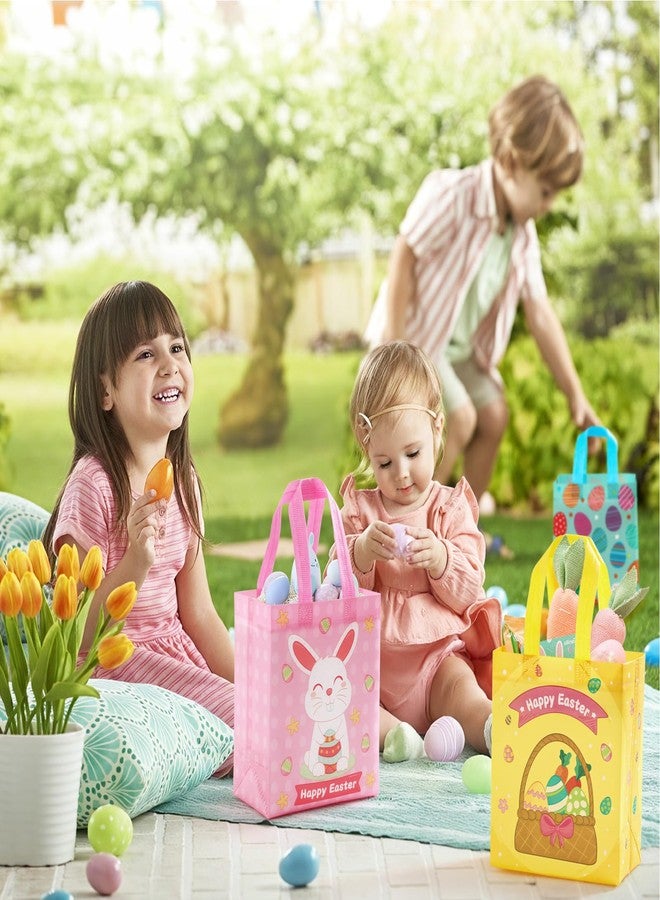 STYPOP 16 Pack 9" Easter Bags for Kids, Non-Woven Gift Bags with Handles, Reusable Easter Baskets for Kids Egg Hunts/Party Favor Supplies, 9.3"*7.7"*4.3" - Image 4