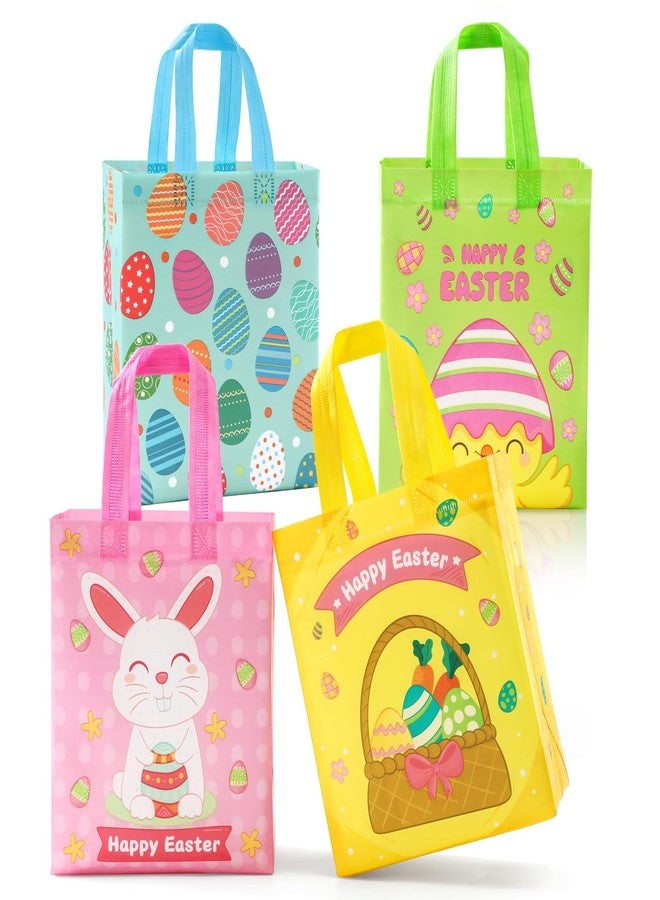 STYPOP 16 Pack 9" Easter Bags for Kids, Non-Woven Gift Bags with Handles, Reusable Easter Baskets for Kids Egg Hunts/Party Favor Supplies, 9.3"*7.7"*4.3" - Image 1