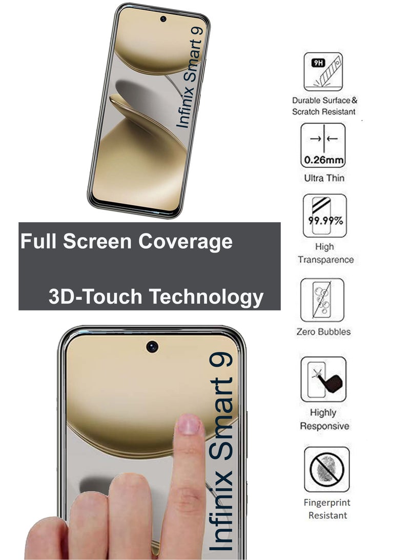 For Infinix Smart 9 - Generic Glass Screen Protector  - Clear - Image 4
