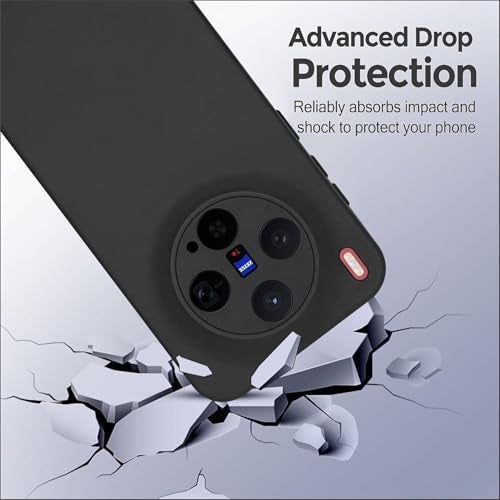 SBMS Silicone Back Cover Case for Vivo X300 5G | Soft Micro-Fibre Lining Inside | Camera Protection Bump | Shockproof Back Cover Case for Vivo X300 5G (Candy Cloth_Black) - Image 3