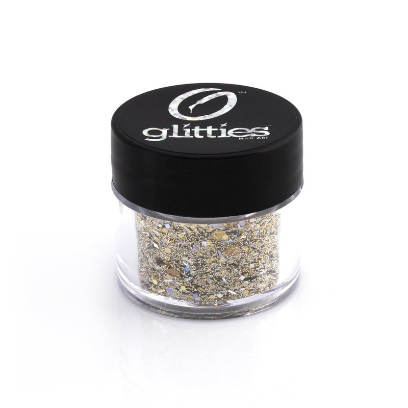 Precious Metals - Gold Chunky Holographic Glitter Mix - Great for Nail Art, Acrylic Gel, Polish Tips, Festivals, Hair, Raves, and Decoration - Made in USA (10 Grams)