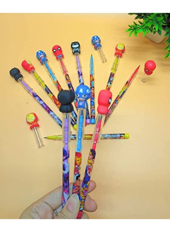 Tera13 Birthday Return Gifts Pencil Set For Boys(48 Pcs) Pencil For Kids,Stack Pencil,Writing&Drawing Pencil For School, Stationary Items,Pencil For Boys&Kids, Multicolor - Image 2