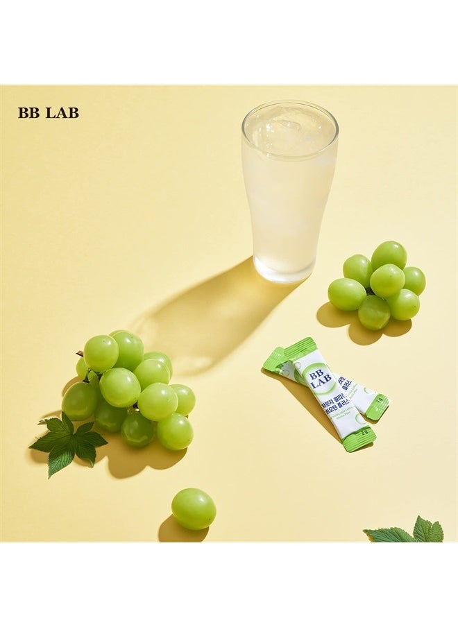 BB LAB - Low Molecular Collagen Biotin Plus, Powder Stick Supplement, Marine Collagen, Fish Collagen, Biotin, Vitamin C, Hyaluronic Acid, 17 Probiotics, Fast Absorption, Shine Muscat Flavor - 30Ct - Image 1