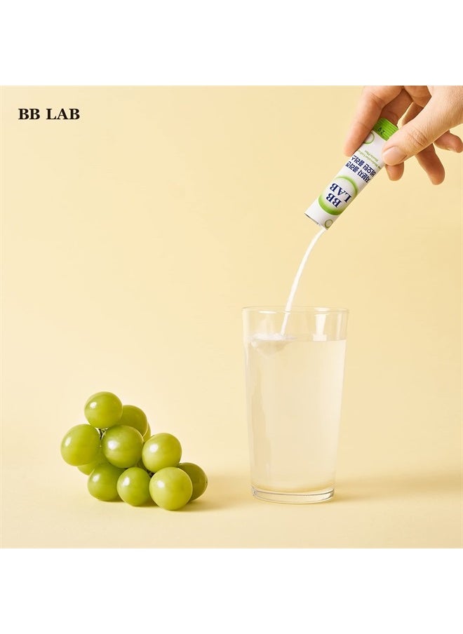 BB LAB - Low Molecular Collagen Biotin Plus, Powder Stick Supplement, Marine Collagen, Fish Collagen, Biotin, Vitamin C, Hyaluronic Acid, 17 Probiotics, Fast Absorption, Shine Muscat Flavor - 30Ct - Image 1