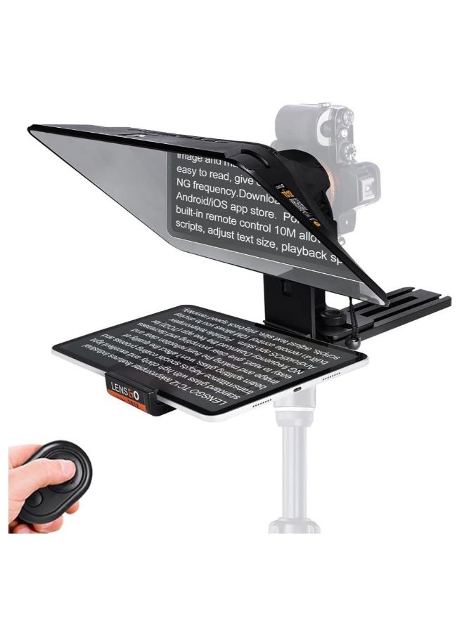 LENSGO TC12 Teleprompter for DSLR/Mirrorless Camera and Tablet up to 12.9 Inches, Professional Teleprompter for Video Recording, Vlogging, Live Streaming. - Image 1