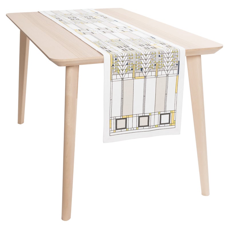 KAF Home Frank Lloyd Wright Printed Table Runner 14 x 72inch 100Percent Cotton Tree of Life