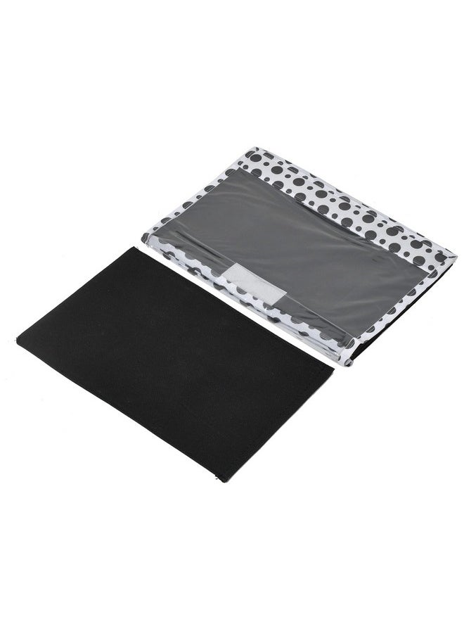 Kuber Industries - Kuber Industries Dot Printed Multiuses Small Non-Woven Storage Box/Organizer With Tranasparent Lid- Pack of 3 (Black) -44KM0413 - Image 1