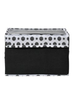 Kuber Industries Kuber Industries Dot Printed Multiuses Small Non-Woven Storage Box/Organizer With Tranasparent Lid- Pack of 3 (Black) -44KM0413  - Image 3