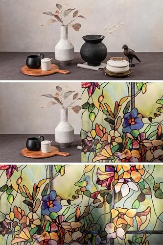 Artscape Trellis | Privacy Window Film with Vibrant Colored Pattern | Non-Adhesive & UV Protection | Easy to Apply & Removable | 24 x 36 Inches | Made in USA - Image 5