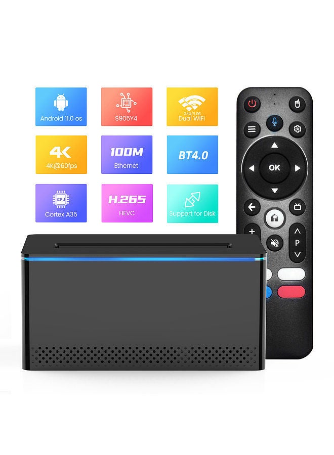 X6 Android 11.0 Smart TV Box Amlogic S905Y4 4K Media Player