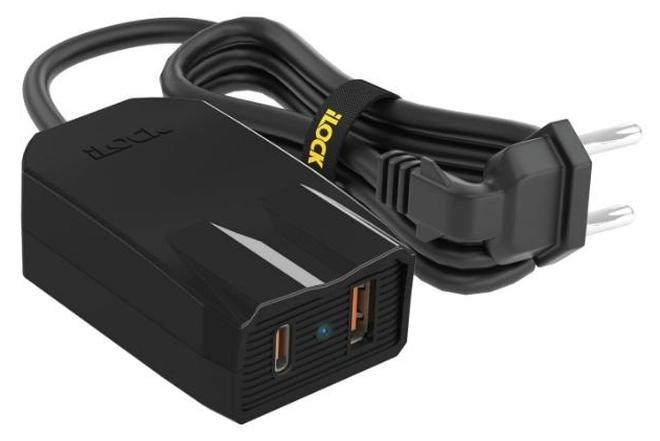 iLOCK Mini Charger | (Type-C & Type-A) | Fast Charging (Charger Type C & A, 1.5 m) - Image 1