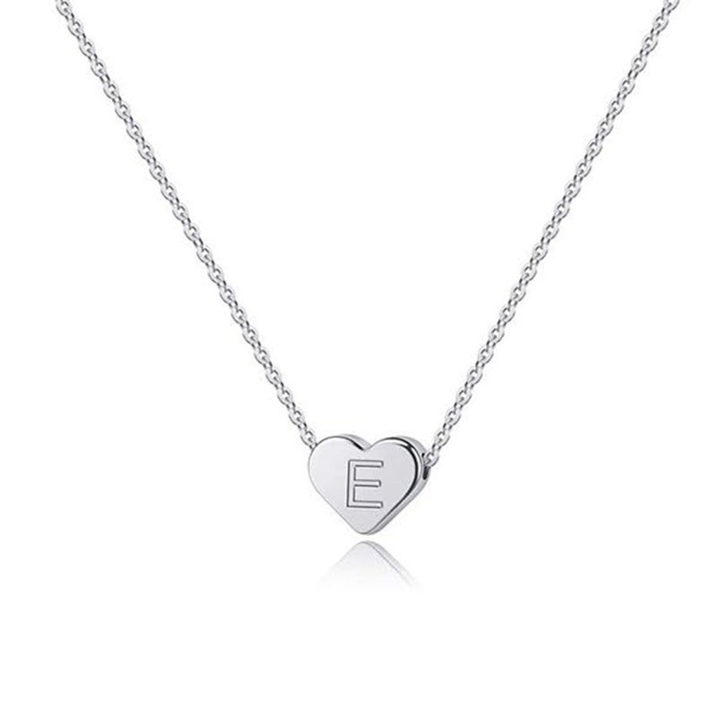 Tiny Gold Necklace 7x8x3.5MM Stainless Steel Vacuum Plating - Dainty Letter Heart Choker 450MM Chain for Women - Image 1